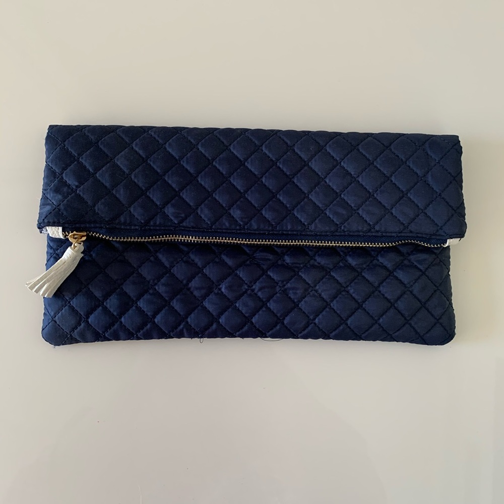 quilted zip pouch bag
